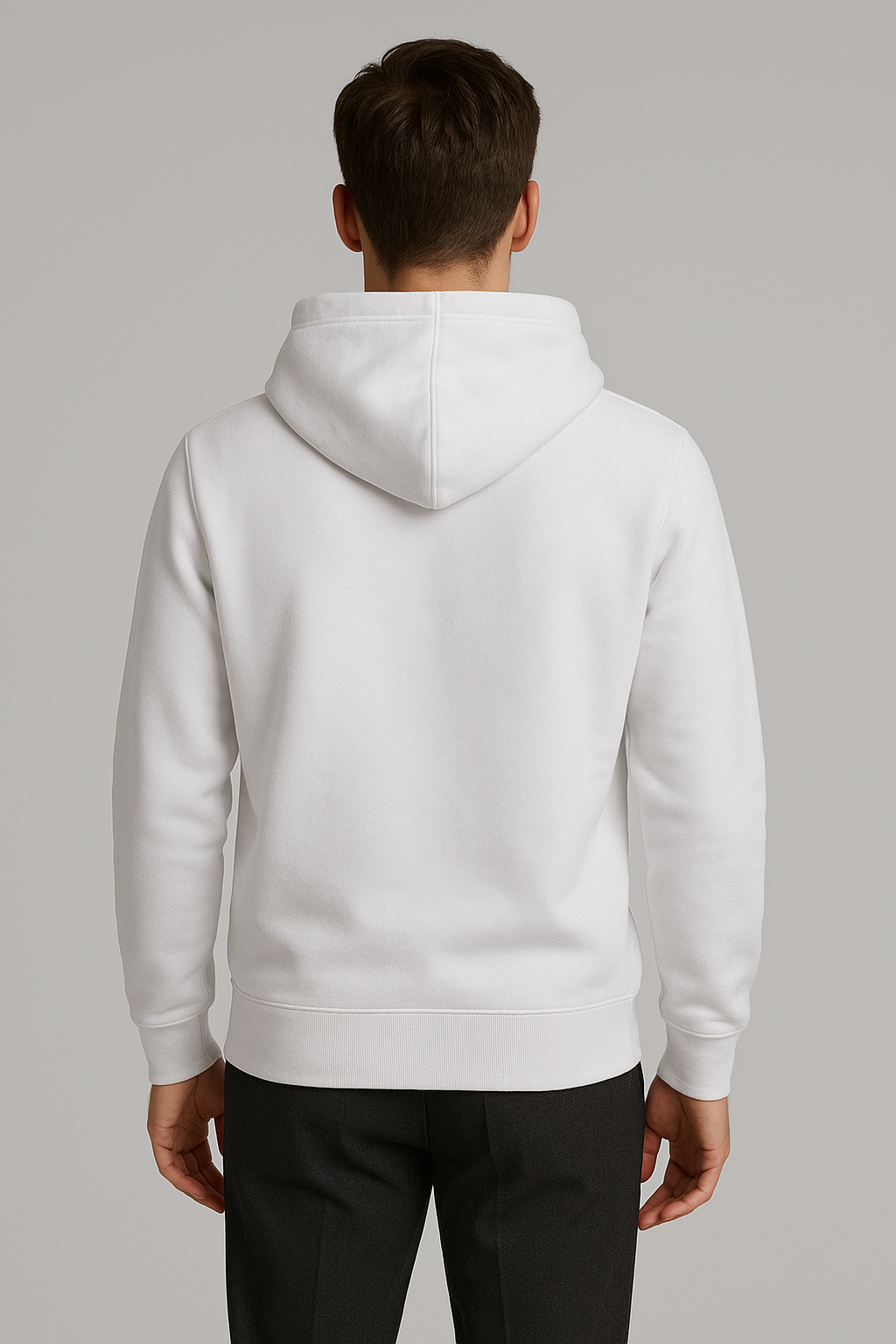 HOODED SWEATSHIRT BASIC - WHITE
