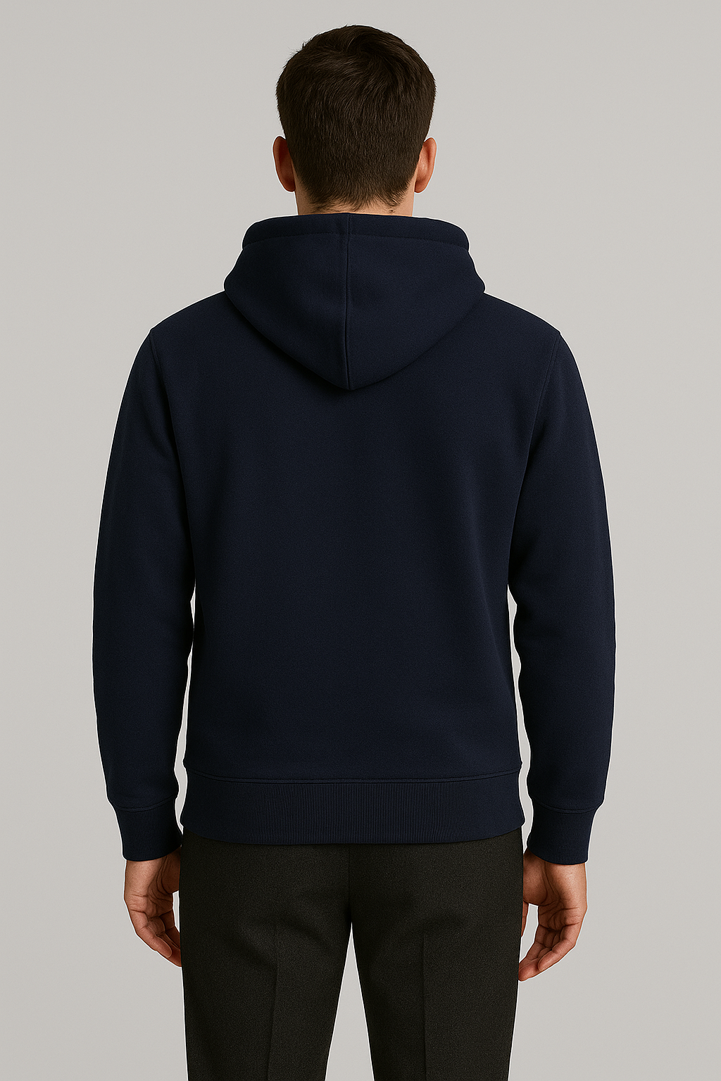 HOODED SWEATSHIRT BASIC - NAVY