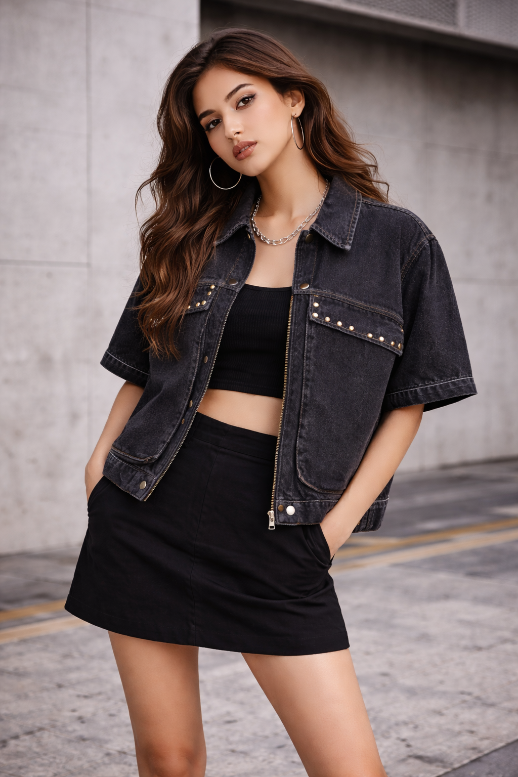 Shadow Rivet Utility Denim