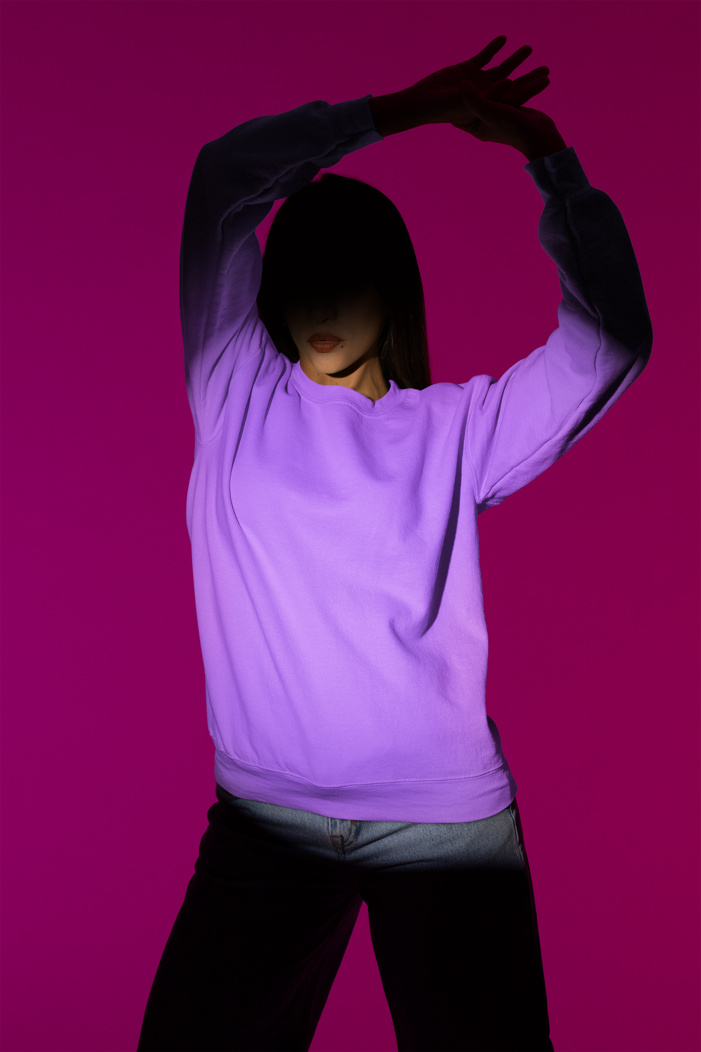 BASIC SWEATSHIRT WOMENS - LILAC