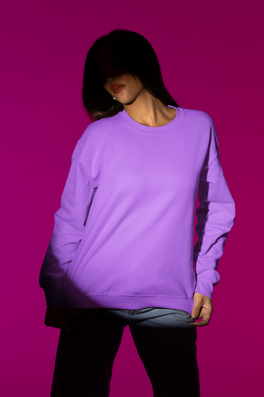BASIC SWEATSHIRT WOMENS - LILAC