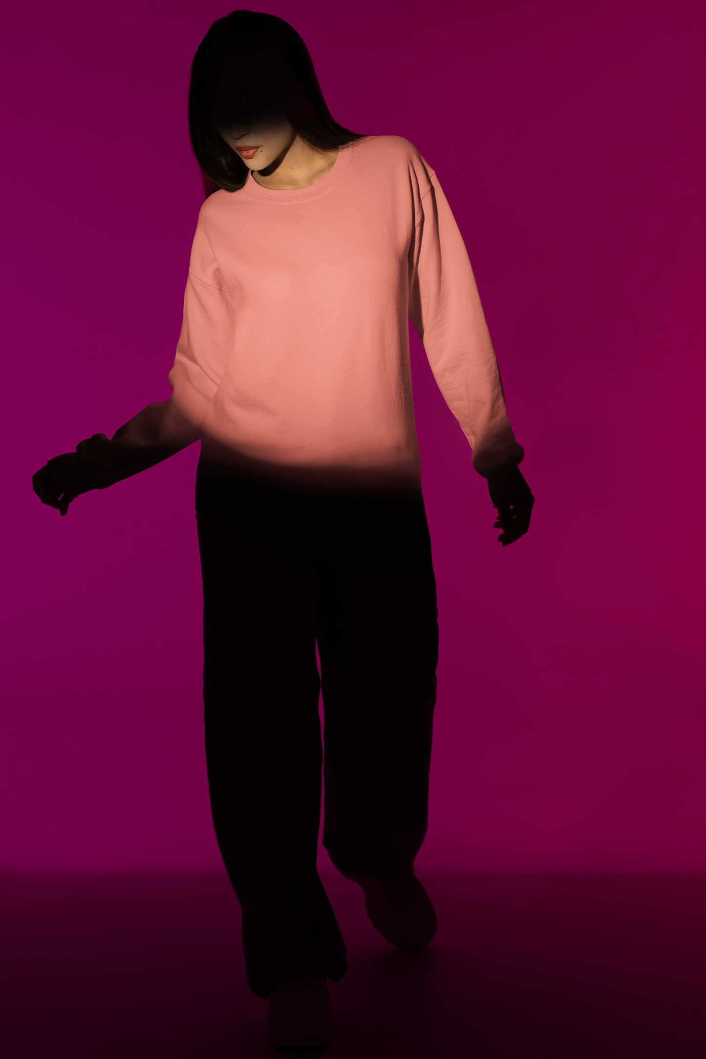 BASIC SWEATSHIRT WOMENS - DUSTY ORANGE